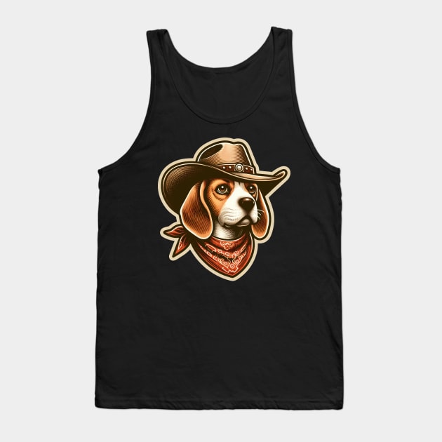 Beagle Cowboy Tank Top by k9-tee